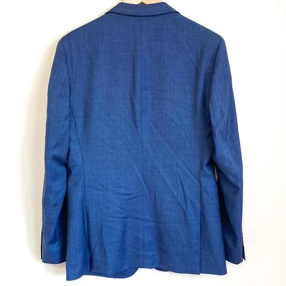 Bonobos Slim Fit Blue Men’s Wool Lightweight Lined Button Blazer Jacket Sz 38R - Picture 2 of 8